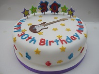 30th birthday guitar cake